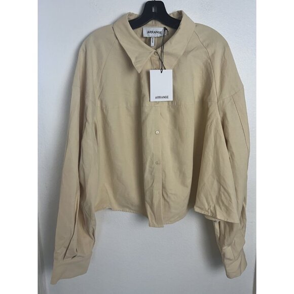 ARRANGE Curve Women’s structured boxy shirt in buttermilk Size 18 New - Picture 3 of 16